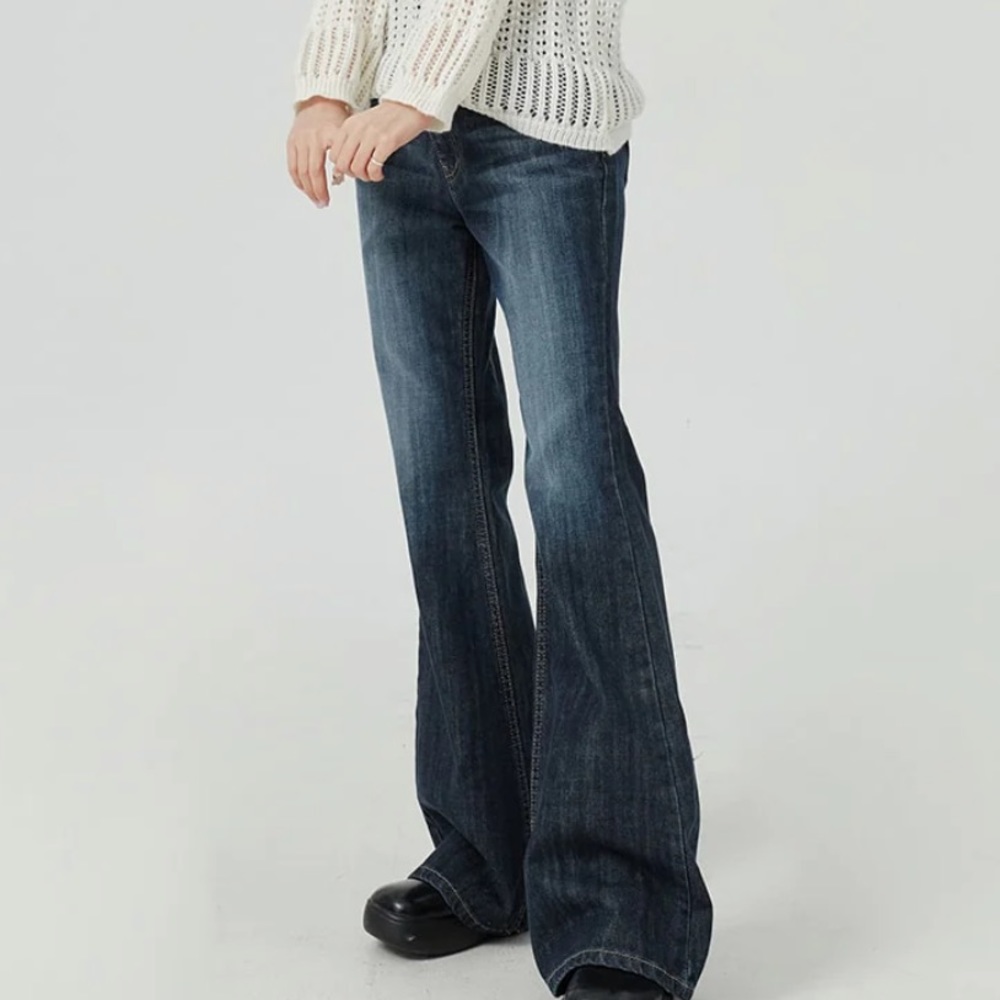 NEW With Tags Dark Wash Bootcut Jeans Made in Korea